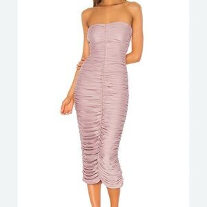 Norma Kamali Strapless Pink Dress